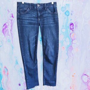 Democracy Ab Solution jeans raw hem stretch slimming
